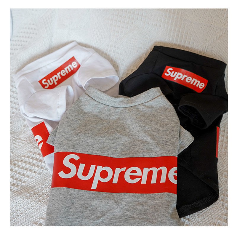 Supreme ペット服 猫服 ペット 用品 ペットTシャツ パーカー ブランド 猫 服 かわいい 秋冬服