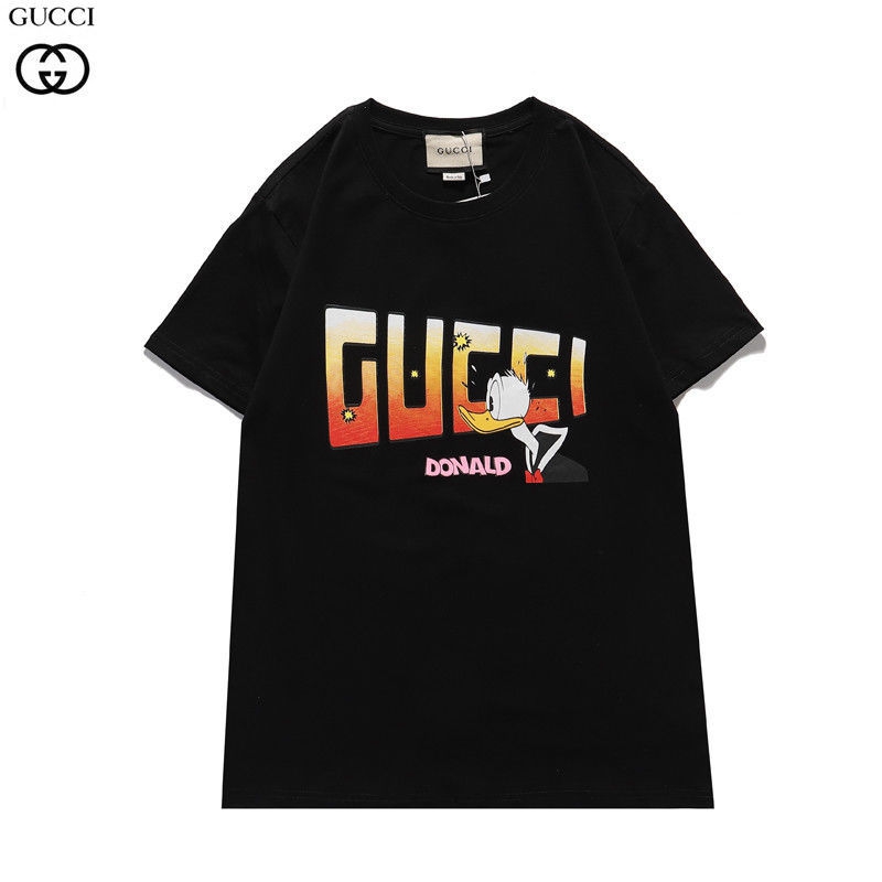 GG ディズニー コラボ Tシャツ 半袖 ドナルドダック柄 トップス コットン製 かわいい おしゃれ 半袖 丸首