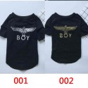  BOY LONDON 薄手  ペット用 Tシャツ 柔らかい スフィンクス ペット服 ドッグウェア ボーイロンドンブランド　白 黒 小型ペット カッコイイ 防寒 個性的 愛犬愛猫グッズ　コピー