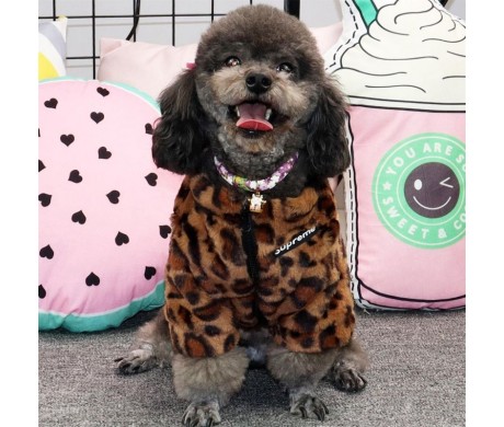 シュプリーム 犬用 もふもふ ヒョウ柄ペット服 と超かわいいスSnoopy柄 ペット洋服 おすすめ