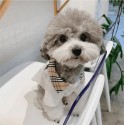 Burberry ブランド 猫犬服 ペット散歩用 バーバリー ペット用品 シンプル カッコイイ ハンサム小型犬  ブリティッシュショートヘア おでかけ 犬用ラペルポロシャツ コピー猫服 ドッグウェア 両足