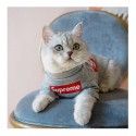 Supreme 犬猫服 Tシャツ 洋服 ブランド ドッグウェア ボックス シュプリーム ペット服ロゴtシャツ ホワイト/グレー/ブラック 韓国 通販 T-shirt 半袖 ストレート系 パロディ