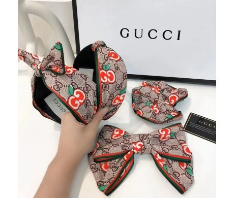 グッチ カチューシャリボン付き可愛いヘアバンド髪飾りgucci レディース