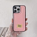 ミュウミュウ MiuMiuブランドiphone 14 plus 15 pro maxケースハイブランド アイフォン15 14+ 13 pro max レディースメンズ激安iphone 14 15 plusケースカバースタンド付きiphone14/13 pro max スマホケース コピー