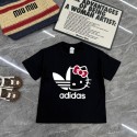 ハイブランドAdidas ハローキティ子供半袖tシャツ男女兼用tシャツ ユニセック 90¬160cm S¬3XL アディダスペアルックＴシャツ ブランド 綿100%で型崩れしにくくよれにくいハイブランドアディダス夏Tシャツ