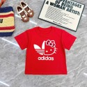 ハイブランドAdidas ハローキティ子供半袖tシャツ男女兼用tシャツ ユニセック 90¬160cm S¬3XL アディダスペアルックＴシャツ ブランド 綿100%で型崩れしにくくよれにくいハイブランドアディダス夏Tシャツ