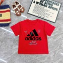 ハイブランドアディダス親子 カップルお揃い Adidas半袖Tシャツ 上着トップス 子供Ｔシャツ 90¬160cm 夏用 多色展開 ギフトに最適 メンズ レディース キッズ S¬3XL