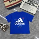 ハイブランドアディダス親子 カップルお揃い Adidas半袖Tシャツ 上着トップス 子供Ｔシャツ 90¬160cm 夏用 多色展開 ギフトに最適 メンズ レディース キッズ S¬3XL