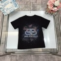 ブランドバレンシアガ親子ウェア Balenciagaペアルック tシャツ  S¬3XL 可愛い おそろい 親子服 半袖Ｔシャツ ペアルック 白 黒 柔らかい シンプル 子供服90¬160CM ベビー 