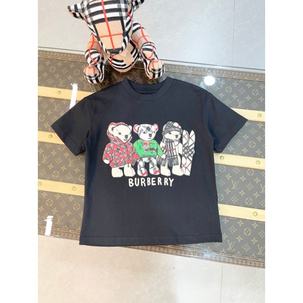 ブランドBurberry バーバリーブランドキッズ服 tシャツオーバーサイズ ブランドペア揃いtシャツ 上着 カジュアル ハイブランド半袖tシャツ 90¬160cm S¬3XL 男女兼用tシャツ 