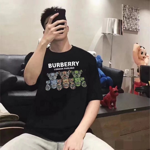 バーバリーキッズtシャツ ハイブランドBurberry半袖tシャツ ペアルック S~3XL 上着 カジュアル 90~160cm 綿100%で型崩れしにくくよれにくい大人のバーバリー上質Tシャツtシャツ ユニセック ブランド