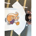 Fendi フェンディブランド親子tシャツカットソー S¬3XL コピーtシャツハイブランド夏ブランド半袖tシャツ 90¬160cm 韓国 パチモン tシャツ