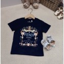 Fendi フェンディブランド半袖tシャツハイブランドペア揃いtシャツ男女兼用ブランド親子服 コピー 激安屋20代 30代40代tシャツ 激安パロディ