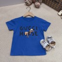 ブランドGG 親子tシャツカットソー コピー gg 半袖tシャツメンズ オーバーサイズ 綿100%で型崩れしにくくよれにくい ブランド子供tシャツ上着カジュアルブランド 服 コピー 激安屋