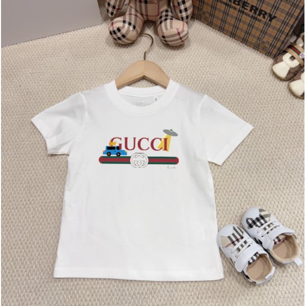 GGブランド子供tシャツカットソー コピーgg 男女兼用tシャツハイブランド夏キッズ服 コピー 激安tシャツ ユニセックカットソー 