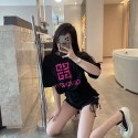 Givenchy ジバンシィブランドtシャツカットソー 半袖ｔシャツ コピー ブランド子供tシャツ 90¬160CM オーバーサイズ ブランドtシャツ 上着 カジュアル 20代 30代40代tシャツ 激安パロディ S¬3XL 