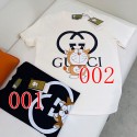 ハイブランドGg親子tシャツ 夏 ペアルック tシャツ オーバーサイズ 20代 30代40代 tシャツ 激安パロディ 大人の上質Tシャツ 子供トップス 上着 カットソー