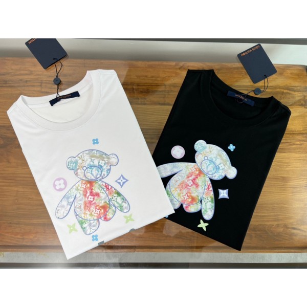 Lv ルイヴィトン夏 親子tシャツブランドペアルック半袖ｔシャツ かわいい ブランド子供tシャツ 上着 カジュアル 韓国 tシャツ 大人の上質Tシャツ