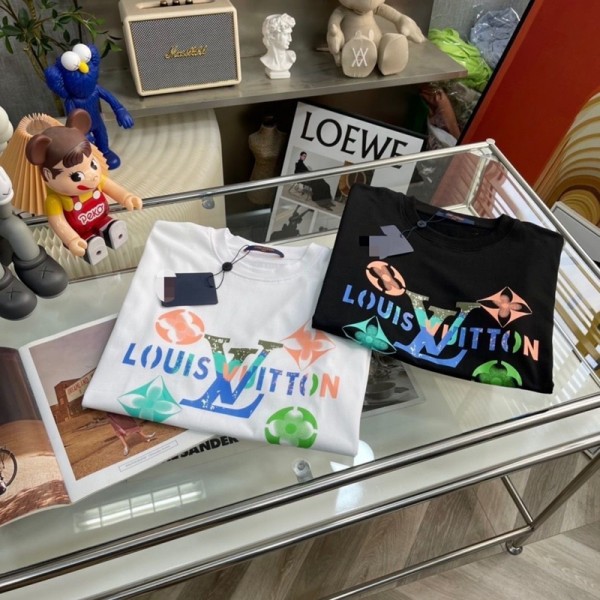 ハイブランドLv ルイヴィトン 半袖tシャツ夏 ペアルックtシャツ ブランドかわいいブランド親子服 コピー 激安屋 大人の上質Tシャツ 