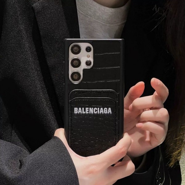 Balenciaga バレンシアガハイブランド アイフォン14 15+ ギャラクシー s24 ultra s23 plus レディースメンズ激安おしゃれgalaxy s23 s22 s24 plus ultra サムソンnote20ケース 手帳型バッグ型iphone 15/14 proカバー ストラップ付 カード入れセレブ愛用全機種対応ハイブランドケース パロディ