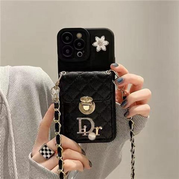 Dior ディオール ブランド iphone 14/14 pro/14 pro maxケース インスタ風 カード入れ レザー バッグ ストラップ付 アイフォン14/13/12/11/x/xs/xr/8/7カバー スタンド付き コピー レディース メンズ