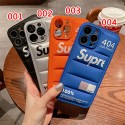 Supreme シュプリームブランドiphone 14 plus 15 pro maxケースiphone 14 15 plusケースカバースタンド付き韓国風セレブ愛用 iphone 15 アイフォン 15 14 13pro maxケース ジャケットスマホケース コピーiphone14/13 pro max スマホケース コピー