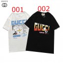 GG&ディズニー コラボ Tシャツ 半袖 ドナルドダック柄 トップス コットン製 かわいい ggブランド おしゃれ 半袖 丸首 カップル愛用 お洒落 黒白二色 メンズ レディース 