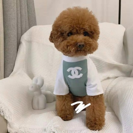 CHANEL ペット服 薄手Tシャツ 柔...