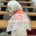 LV  ペット服 ワンピース オーバーオール 犬猫服 ブランド 紡糸モノグラム ルイヴィトン シフォン 可愛い コンドン プードル 犬ねこ服 通気性抜群 小型/超小型犬/子犬 LV ブランド 愛犬愛猫グッズ オシャレ コピー　