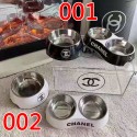 CHANEL シャネル ブランド ペット 食器  フードボウル ステンレス 製  ペット用品 高級 スチール 耐衝撃 ハイブランド フード入れ 水入れ 両用ボウル 滑り止め 小中型犬  猫犬対応  ホワイトブラック2色 お洒落 