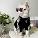 ブランド ディオール ペット用品 猫服 パーカー 黒色 長袖スウェット おしゃれ dior モノグラム カッコイイ 犬服コート 裏毛 ペット服 暖かい 秋冬物 かわいい 通気性抜群 ファッション洋服