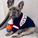 Givenchy ブランド ジバンシィ ペットウェア 犬服 セーター 黒色 パーカー ドッグウェア 秋冬 厚い 保温 かわいい 小型犬用品 ニットセーター トイプードル/テディー/シュナウザー小型犬 対策 ロゴ付き