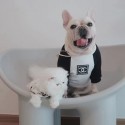 chanel シャネル ブランド ペット服 犬tシャツ かわいい ドッグウェア 猫服 黒白 ファッション 犬 洋服 春秋 柔らかい 快適 小中大型ペットお出かけ服