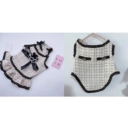 ブランド シャネル ペット服 犬ドレス ...