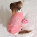 ルイヴィトン ブランド ペット用品 犬の服 犬 パーカー 厚手 裏毛 暖かい ピンク かわいい ペットウェア 犬猫服 ドッグウェア ペットシャツ 仮装 犬 洋服 柔らかいファッション 小型犬 中型犬