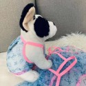 ルイ・ヴィトン ブランド ペット 服 ベスト モノグラム ネット紗 通気性 犬 チョッキ 薄手 紡糸  可愛い 猫服 柔らかい 夏対策 ふわふわ 小中型犬 対応 おしゃれ お出かけ 散歩 内着きキュート