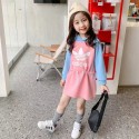 ブランドアディダス ガールズトレーナー パーカー ワンピース Adidas子供ドレス スウェットワンピース 100 - 150cm 春 秋 冬 長袖 ゆったり ミドル丈 肩出し カジュアル ファッション 可愛い 遊び着 通学 普段着 お祝い 入園 入学 