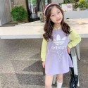 ブランドアディダス ガールズトレーナー パーカー ワンピース Adidas子供ドレス スウェットワンピース 100 - 150cm 春 秋 冬 長袖 ゆったり ミドル丈 肩出し カジュアル ファッション 可愛い 遊び着 通学 普段着 お祝い 入園 入学 