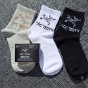 ARC'TERYX アークテリクスレディース向け 靴下 かわいいコットン 靴下 メンズ 通気性ブランドミドルソックス 高品質上質な コットン ソックス くつした