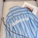 バレンシアガ 長袖シャツ 人気 おしゃれ 春夏 シャツ 青い ファション ブランド Balenciaga 薄手 通気性抜群 カジュアル オシャレ 柔らか レディース 肌にやさしい トップス 上着 S~2XL メンズ レディース