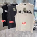 Balenciaga バレンシアガ ブランド タンクトップ メンズ 春夏 ノースリーブ ロゴ 綿100% 抗菌防臭加工 吸水速乾 おしゃれ ゆったり 通気性 カジュアル 肌着 トップス インナーシャツ トレーニングXS - 5XL