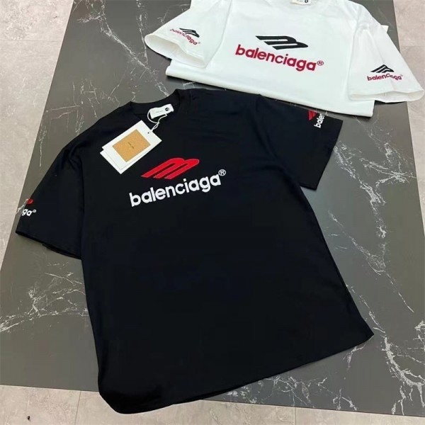 Balenciaga バレンシアガブランド半袖tシャツ夏tシャツ S - 5XL ブランドかわいいブランドtシャツ上着カジュアルTシャツカットソーペアカップル