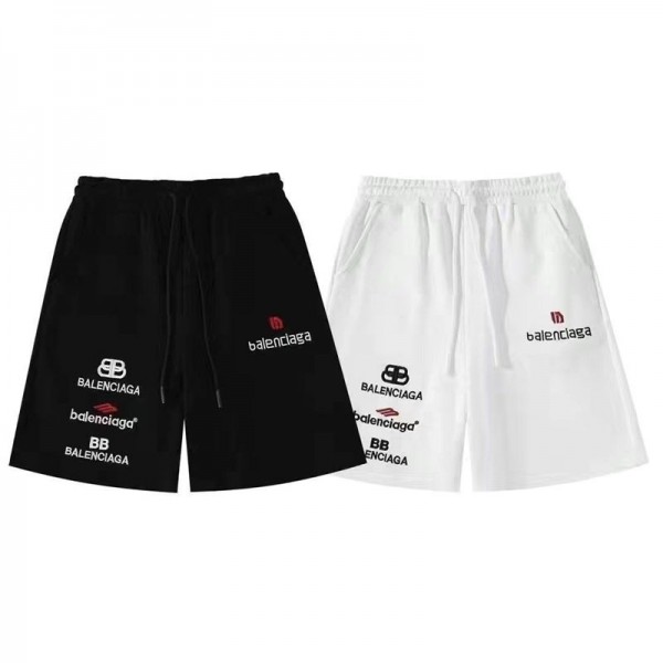 バレンシアガ ブランド ハーフパンツ レディース 夏 ハーフ Balenciaga ジャージ 下 M - 5XL スウェット ショートパンツ カジュアル 半ズボン ワンポイント