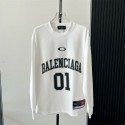 バレンシアガトレーナー メンズ Tシャツ 長袖 Balenciaga サッカーｔシャツ トップス プリント柄 かっこいい ゆったり 大きい 丸首 パーカー メンズ シンプル カジュアル オシャレ 春服 秋服 冬服 L - 4XL 
