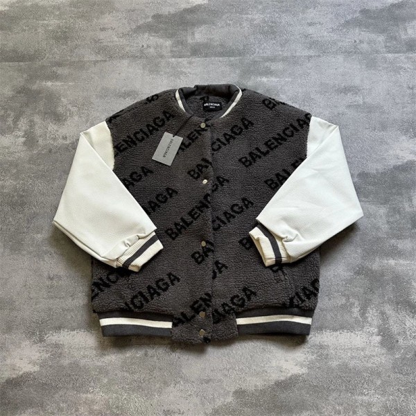 バレンシアガ男女兼用 ボアジャケット Balenciaga ボアブルゾン アウター 中綿ジャケット ボア 服 防寒 ゆったり アウトドア カジュアル 秋服 冬服 秋 冬 ギフト プレゼント クリスマスプレゼント メンズ M - XL 