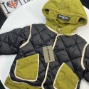 ブランドバレンシアガキッズ 中綿コート 男の子 子供 ダウン Balenciaga ジャケット 子供服 女の子 中綿アウター 可愛い フード付き 春 秋 冬 保温 暖かい 厚手 防寒対策 通園 通学 お出かけ カジュアル 90-140cm 