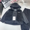ブランドBalenciaga子供服 コート パンツセット バレンシアガボーイズジャージ 上下セット スウェット セットアップ フード付き パーカー ジップアップ ロングパンツ キッズ 2点セット 運動着 ゆったり リブ編み 90¬150cm 