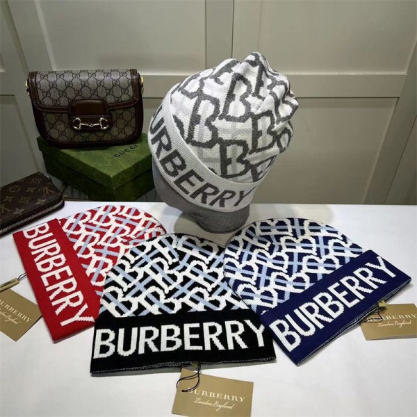 Burberry バーバリーブランドニット帽子 リブ編み ニットキャップ 帽子 メンズ ニット帽 ワッチキャップ レディース ユニセックス アクリル ビーニー 流行り ファッション