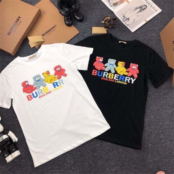Burberry バーバリーブランドtシャツカットソー コピーブランド半袖tシャツ夏tシャツブランドかわいい韓国 パチモン tシャツ 2色  S - 4XL