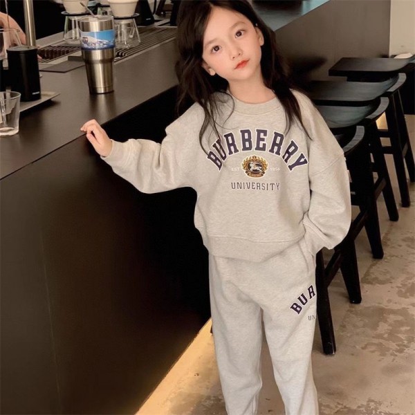 Burberry バーバリーハイブランド子供服 ジャージ キッズ 女の子 セットアップ 秋服 長袖 パーカー スポーツパンツ 子供 上下セット ジャージ 100 - 160cm 女の子 スウェット スウェットパンツ セットアップ キッズ カジュアル 韓国 おしゃれ 